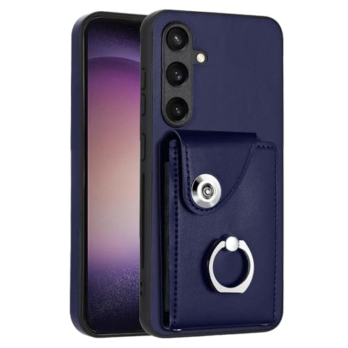 Étui pour Samsung Galaxy S25 Plus bleu YBK idéal pour les déplacements des hommes