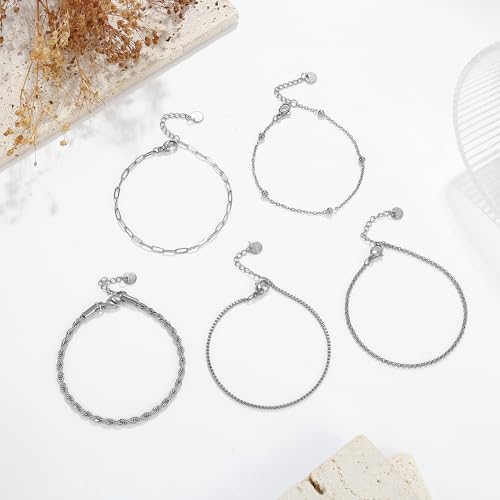 Gold Chain Stainless Steel Waterproof Bracelets For Women Stack Water Proof Non Tarnish Stacked Dainty Jewelry4