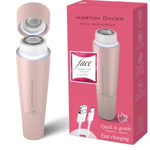 Image of MORTON DAVIES Facial Hair Remover 5000 Series, Personal Groomer for Women, Cordless and Compact |with Hypoallergenic Head, Gentle and Quick Facial Hair Removal | Easy Touch-Ups