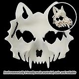 EULAPGOE Tier Skelett Maske Halloween, Harz Hund Schädel Knochen Zähne Scary Horror Teufel Werwolf Halbmaske für Karneval Karneval Halloween Kostüm