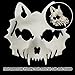 EULAPGOE Tier Skelett Maske Halloween, Harz Hund Schädel Knochen Zähne Scary Horror Teufel Werwolf Halbmaske für Karneval Karneval Halloween Kostüm