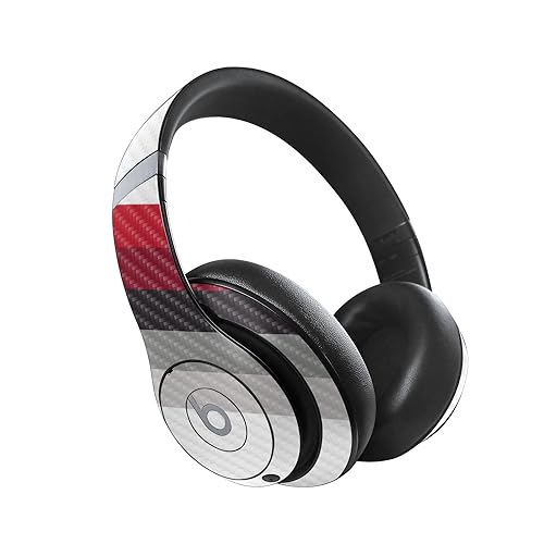 Image of MightySkins Carbon Fiber Skin Compatible with Beats Studio Pro - Slant Stripes | Protective, Durable Textured Carbon Fiber Finish | Easy to Apply