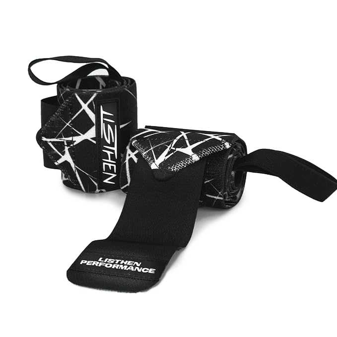 Polsini Da Palestra LISTHEN Per Sollevamento Pesi - Fasce Elastiche Per Polsi Da Crossfit E Bodybuilding (Nero, 2 Pezzi) - Foto 8