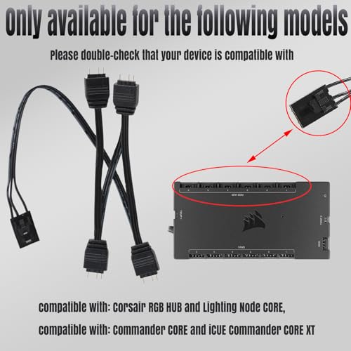 Adaptador RGB 4 Pin a 3 Pin para Corsair Commander Core miniatura 3