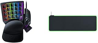 Razer Tartarus Pro Gaming Keypad - 32 Programmable Key Black & Razer Goliathus Extended Chroma - Soft Gaming Mouse Mat Powered by Razer Chroma Black