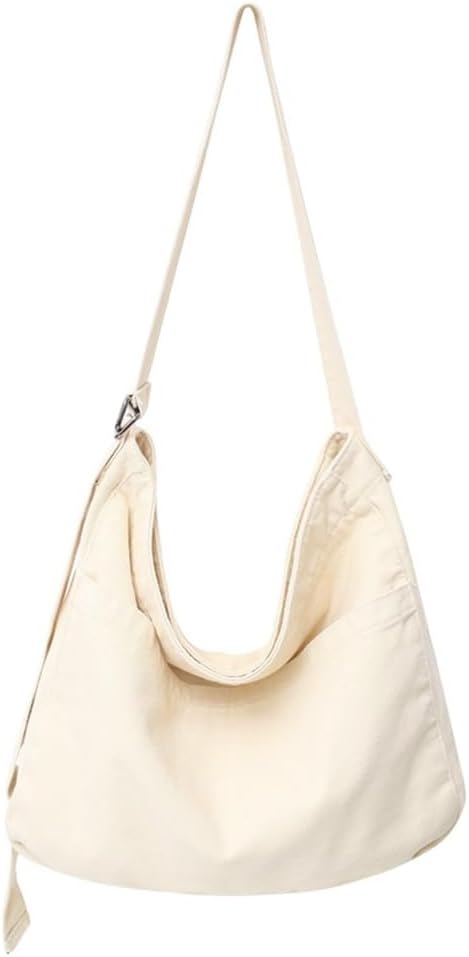 ZZPLNZYQWomen's Canvas Crossbody Bag Large Capacity Messenger Bag Casual Shoulder Bag Travel Bag Shopping Bag