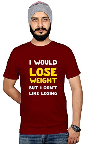 WorkshopGraphic Printed T-Shirt for Men & Women Funny Quote Weight Loose sarcasam T-Shirts Half Sleeve Round Neck 100% Cotton Tees