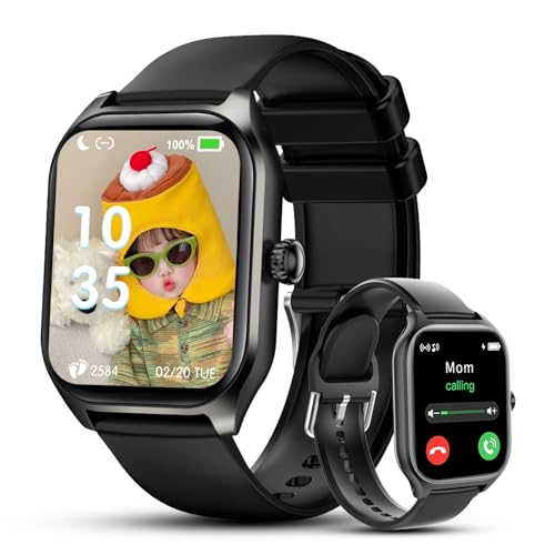 Smooce Kids Smart Watch Phone,Watch Sport Fitness with Call SOS Fitness Tracker Sleep Monitor Games Music Alarm Clock, Bluetooth Phone Watch for Boys Girls Gifts