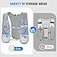Witnewrage Laufweste Herren & Damen - Ultraleicht, Atmungsaktiv & Anpassbar, Trinkrucksack Laufen mit Reflex-Strichen, 2L-Trinkflasche & Sportarmband für sicheren Laufsport S/M (Grau)
