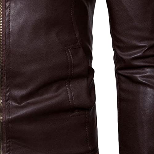 Chaqueta de Cuero para Hombre Estilo Motociclista Ligera miniatura 5