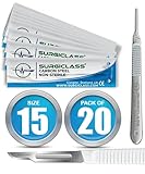 Surgiclass Chirurgische Klinge Skalpell Größe 15 Karbonstahl nicht steril 10 Stück SURGIBL15-10