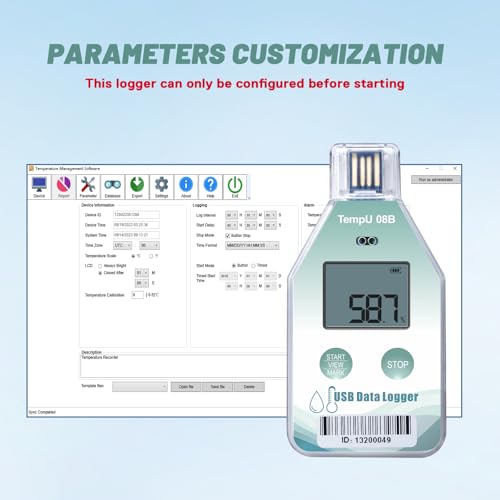 Registrador de datos de temperatura USB que genera informes automáticos PDF para laboratorios 6