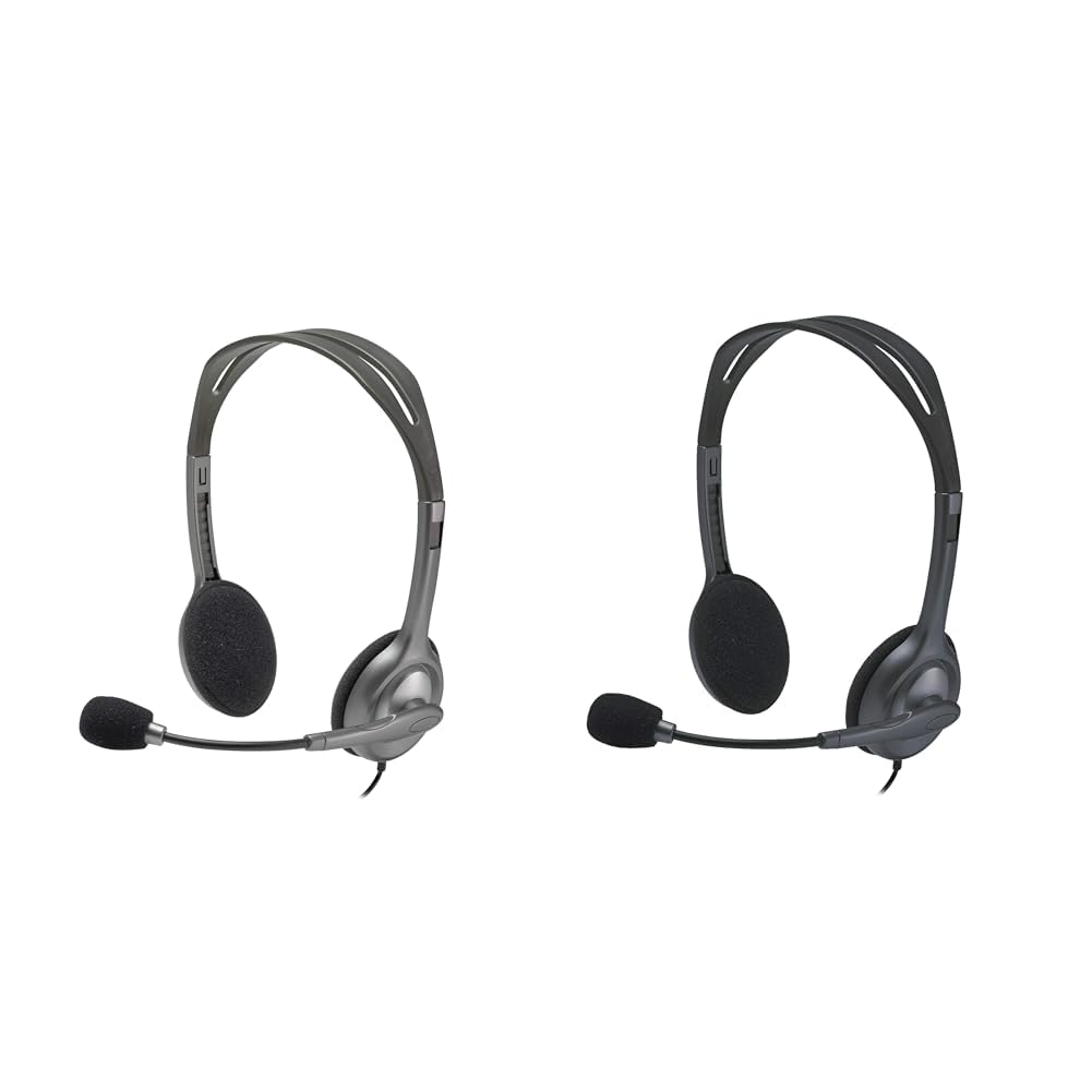 Logitech H110 Wired Headphones On Ear Headphones with Mic, Stereo with Noise-Cancelling,3.5-Mm Dual Audio Jack,-image-36