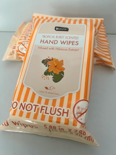 B.pure Tropical Burst Scented Hand Wipes with Hibiscus Extract image 5