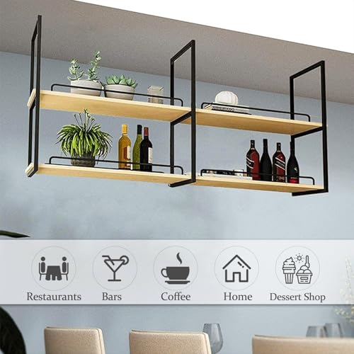 Étagères de plafond en métal pour optimiser l'espace des petits bars et salons - 6