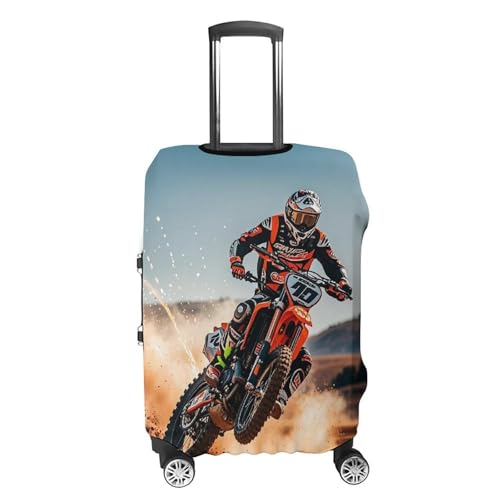 Sports Motorcycle Luggage Covers for Suitcases, Washable Travel Accessories, Anti-Scratch & Dust Protection Suitcase Cover Protector Fits 19-32 Inch Luggage L4
