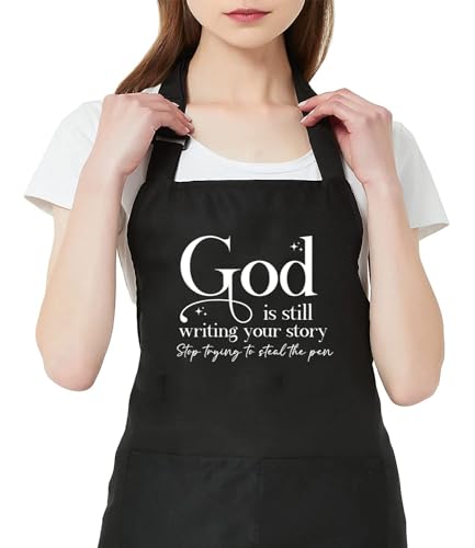 TSIIUO God is Still Writing Your Story Apron Women Christian