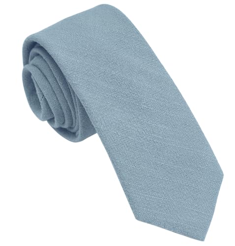 Image of Cotton Skinny Ties for Men, Plaid and Striped Slim Neckties