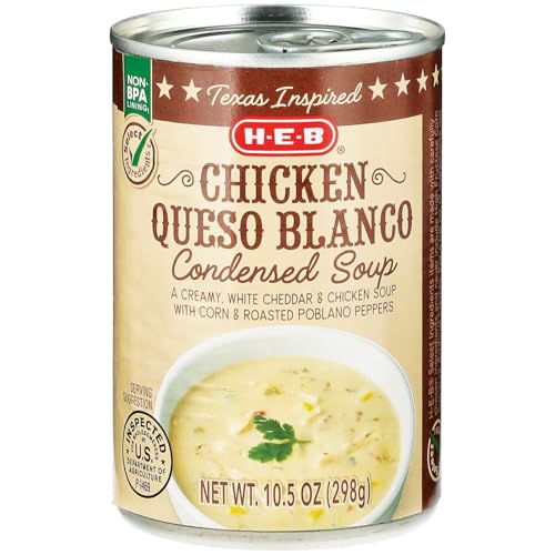 HEB H‑E‑B Select Ingredients Chicken Queso Blanco Condensed Soup 10.5 oz (298g) Pack of 4…