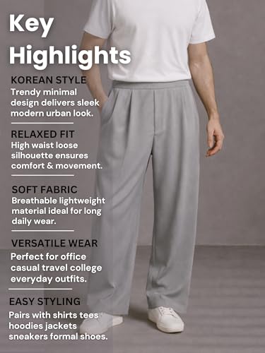 Image of Korean Pants for Man | Trekking Pants | Korean Trousers | Baggy Trackpants for Men - Effortless Style, Confident Feel, Free Movement, All-Day Comfort
