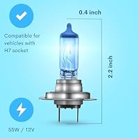 Diamond Vision H7 Lampe Auto | H7 12V 55W | Optimierte Version | 8500K Xenon Look Kaltweiß | Halogen KFZ Autolampen | zweimal so langlebig | Duobox | E-Prüfzeichen | PX26D | 2 Stück – Ansicht 2