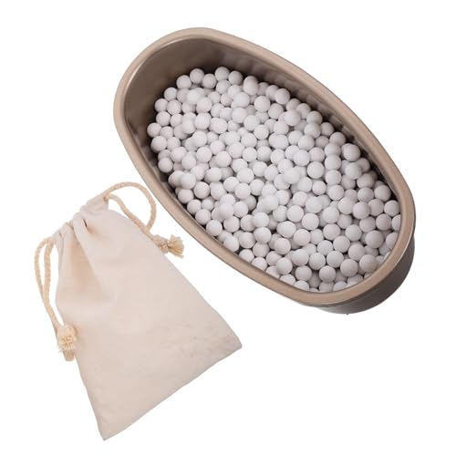 STOBAZA Piedras Cerámicas Reutilizables para Hornear con Bolsa de Almacenamiento Pesos para de Pastel Distribuyen Calor Uniformemente y Absorben Humedad para Repostería Crujiente Horno