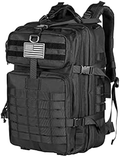 Himal Military Tactical Backpack - Large Army 3 Day Assault Pack Molle Bag Rucksack,40L,Black