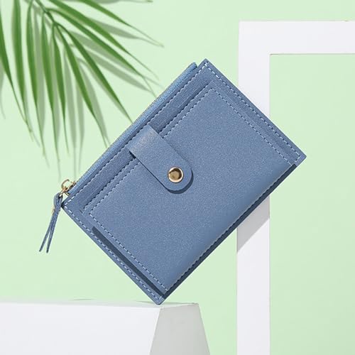 Ladies Purse Women Wallet Multi Card Slot Smooth Zipper Faux Leather Small Size Fine Texture Short Wallet for Shopping Mini Coin Purse Block Wallet2