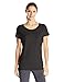 Hanes Women's Short Sleeve Pocket Tee, Ebony, Medium