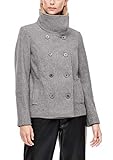 Stehkragen s.Oliver Damen Cabanjacke mit großem Kragen grey melange 46