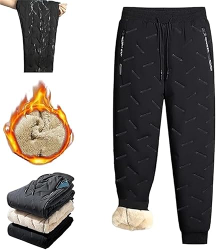 Polar Supply Hose, Fleece-Hose, Unisex, mit Fleece gefüttert, wasserdicht, warm, flauschig, Jogginghose, Schwarz (Jogger), M