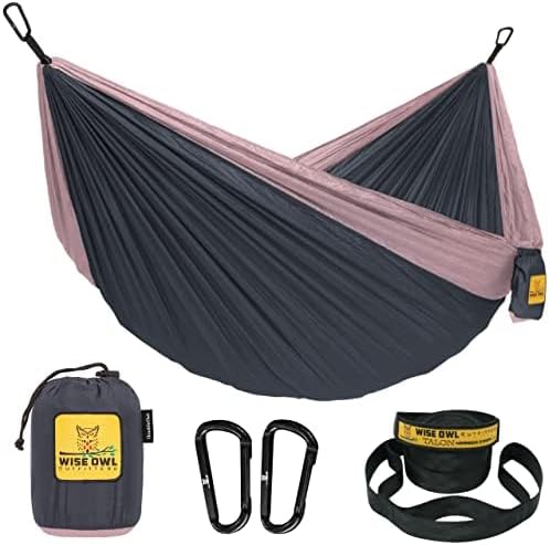Camping hammocks - Camping Accessories Single or Double hammocks for Outdoor, Indoor Travel hammocks with Tree Straps. (Green)