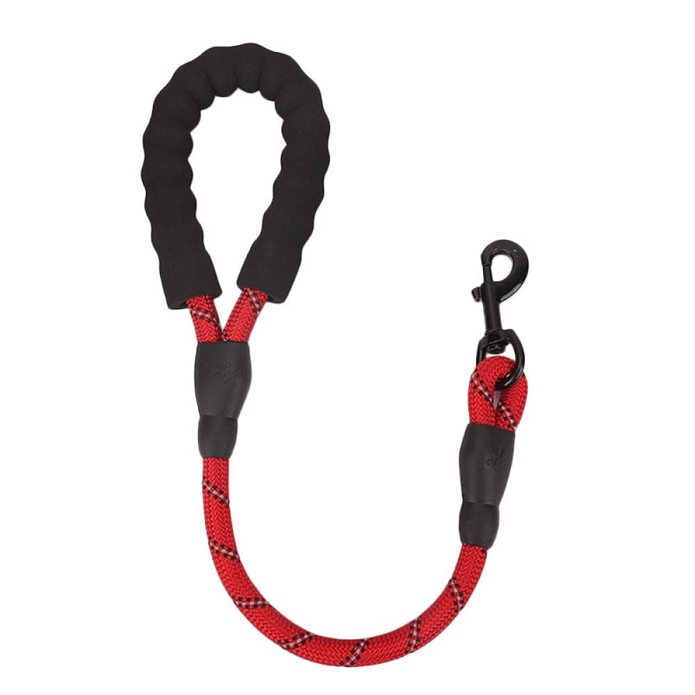 Correa Corta for Perros, roja, de 60 cm, Resistente, Reflectante, for Escalada en montaña.,Correa de tracción para Perros