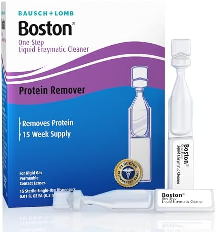 Boston One Step Liquid Enzymatic Cleaner, Preservative-Free Prote...