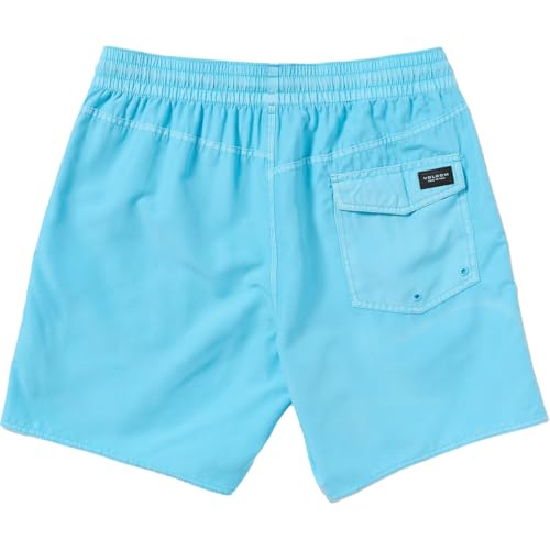 Traje de baño Volcom para hombre de 17 pulgadas en color azul resina talla M con cintura elástica 4