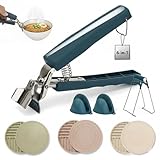 6-in-1 Heat-Proof Kitchen Set, LSR Silicone Pads (3 Pack) + Pot Grabber Tool + Multi-Angle Plate Gripper + Silicone Mitts for Steamer, Microwave, Meal Prep & Small Homes