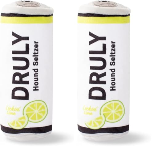 Juguete para perro Plush Druly Lickin' Lime pack de 2