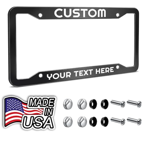 Custom License Plate Frame Personalized Text Car Tag Holder,