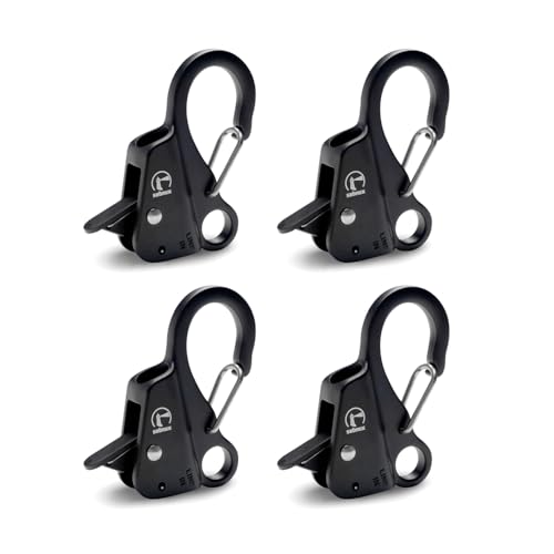 Sebnux Quick Release Boat Fender Clip Boat Bumper Clip (4 Black)