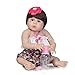 Reborn Dolls, 57cm Vollsilikonsimulationspuppe Realistisches Neugeborenes Baby mit Krone Tiara Silikon Rebirth Babypuppe kann das Wasserbad betreten