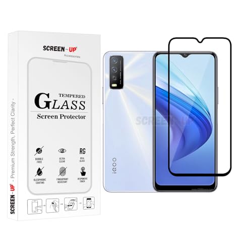 Image of ScreenUp Tempered Glass For vivo iQOO U3x Standard - Ultra Clear, 9H Scratch Resistant, Full Coverage, Easy Install Screen Protector
