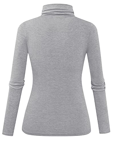 Image of Herou Womens Long Sleeve Turtleneck Slim Fitted Lightweight Casual Active Layer Tops Shirts