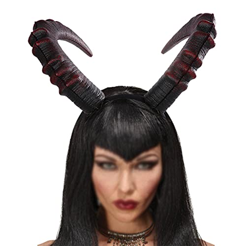 NC Tiara de cabelo de chifre de diabo gótico tiara fotografia diabo de boi chifre de cabelo aro vest