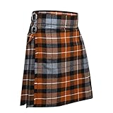 Allsafe Traders Scottish Men's 5 Yard Tartan Kilt, Highland Wedding Kilt (Graham...