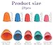 Classicseali 20pcs Finger Grips for Sorting Paper, 5 Different Sizes Colors Finger Rubber Tips Reusable with Box for Money Counting Collating Writing Sorting Paperwork Cutting Crafts