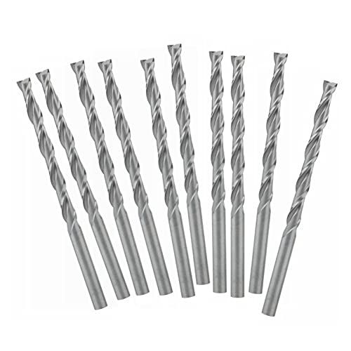 BERWENNY 10Pcs 3.175/32mm 2 Flutes End Milling Cutter Bit Cutting Tools Woodworking Tools CNC Router Bit