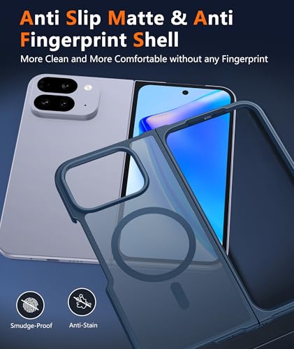 Image of FNTCASE for Google Pixel 10-Pro-Fold Magnetic Case: Translucent Matte Textured Military Grade Drop Protection Cell Phone Cover - Slim Rugged Durable Shockproof Protective Bumper Cases