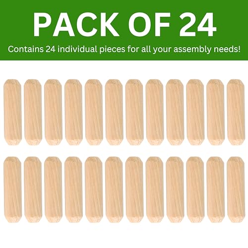 Spare Hardware Parts Ersatz für IKEA Holz geriffelter Dübelstift (101350) 24 Stück