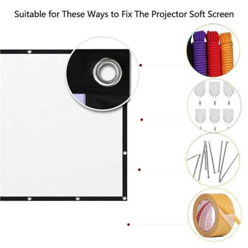 Pantalla portátil para proyector cine 60 pulgadas 16:9 3:4 miniatura 6