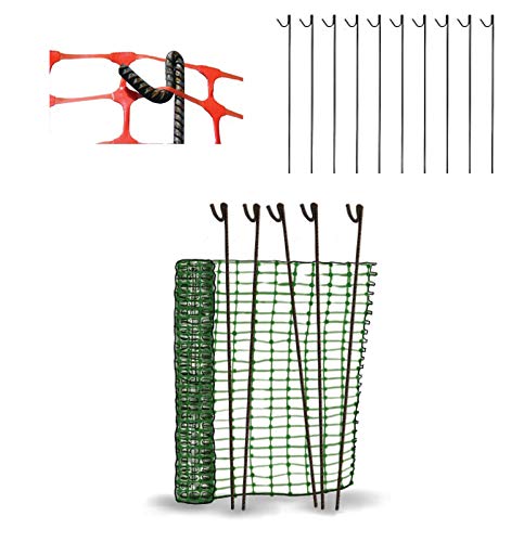 Metal Fencing PINS 10mm Steel Barrier Fence Stakes Event Road PIN 1300mm (150 PINS)